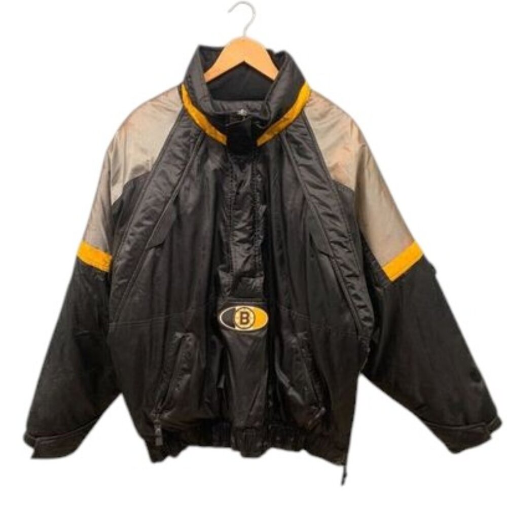 Vintage 90s Boston Bruins Starter Jacket Pullover Puffer NFL Pro‎ Line XL